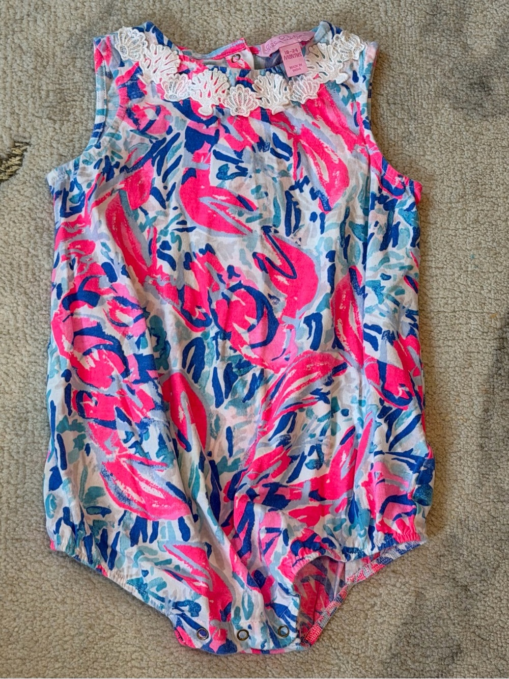 NWOT Lilly Pulitzer Baby Romper Sz 18/24M